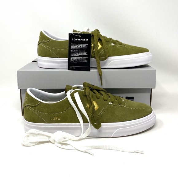 🌿Sale🌿 CONVERSE 168669C Women Louie Lopez Pro OX Suede Dark Moss Green 168669C - Picture 2 of 11